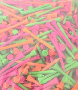 1000 Neon Mix Colored Wooden Tees